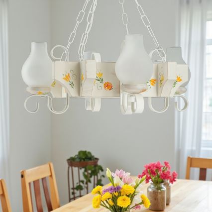 Brilagi - Полилей на верига QUEEN 4xE14/40W/230V бук/крем