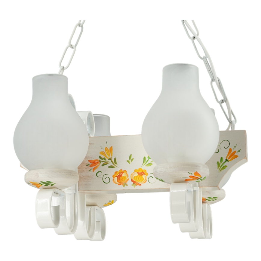 Brilagi - Полилей на верига QUEEN 4xE14/40W/230V бук/кремав