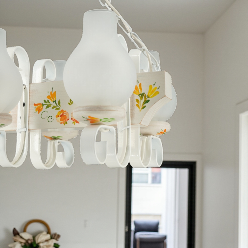 Brilagi - Полилей на верига QUEEN 6xE14/40W/230V бук/кремав