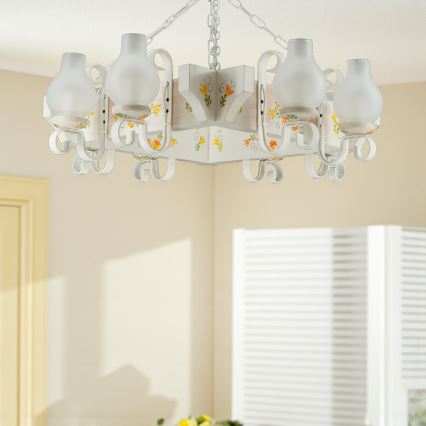 Brilagi - Полилей на верига QUEEN 8xE14/40W/230V бук/кремав