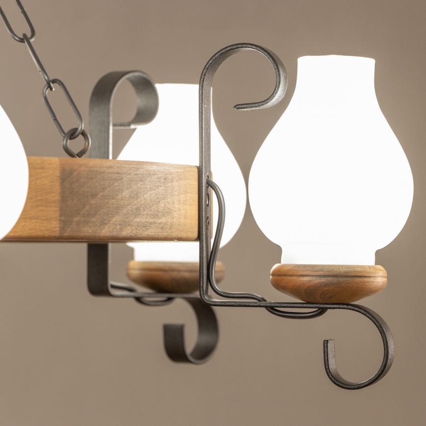 Brilagi - Полилей на верига ROATA 6xE14/40W/230V Ø 70 см бук