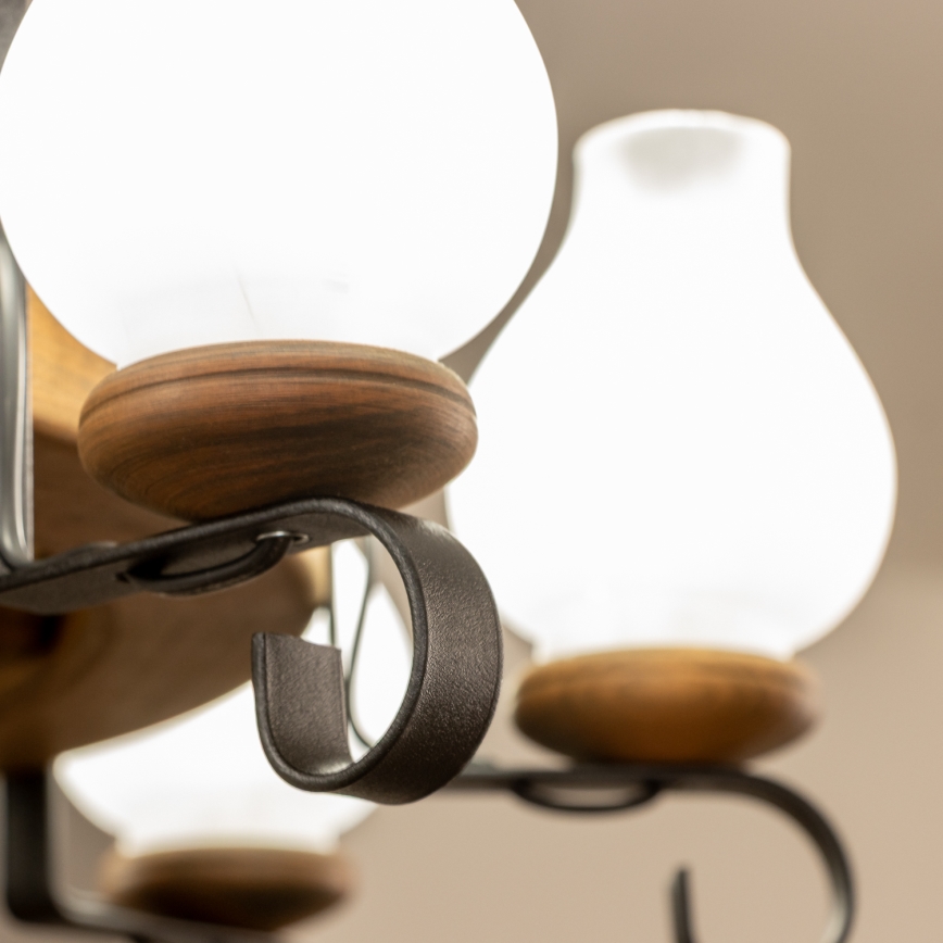 Brilagi - Полилей на верига ROATA 8xE14/40W/230V Ø 70 см бук