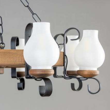 Brilagi - Полилей на верига ROATA 8xE14/40W/230V Ø 70 см бук