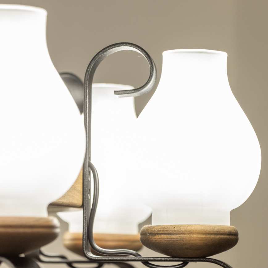 Brilagi - Полилей на верига ROATA 8xE14/40W/230V Ø 70 см бук