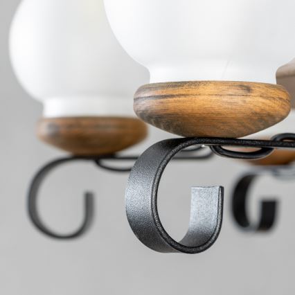 Brilagi - Полилей на верига ROATA 8xE14/40W/230V Ø 70 см бук