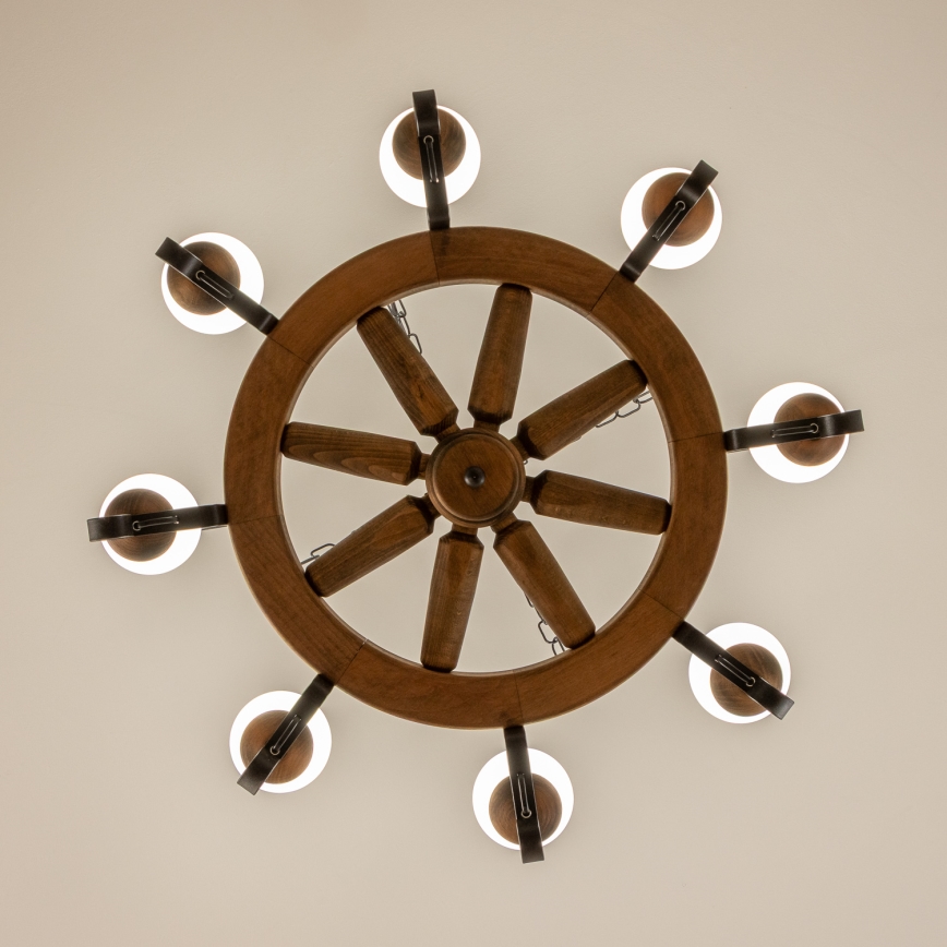 Brilagi - Полилей на верига ROATA 8xE14/40W/230V Ø 70 см бук