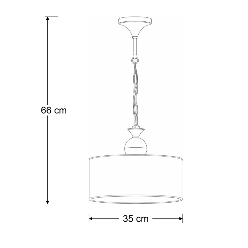 Brilagi - Полилей на верига SAPHIRE 1xE27/15W/230V крем/злато/патина