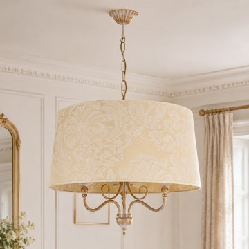 Brilagi - Полилей на верига SONIA, 3xE27/15W/230V, Ø 56 см, кремав/патина