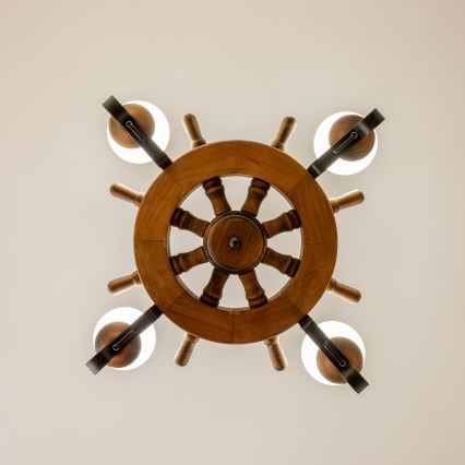 Brilagi - Полилей на верига TIMONA 4xE14/40W/230V, Ø 50 см, бук