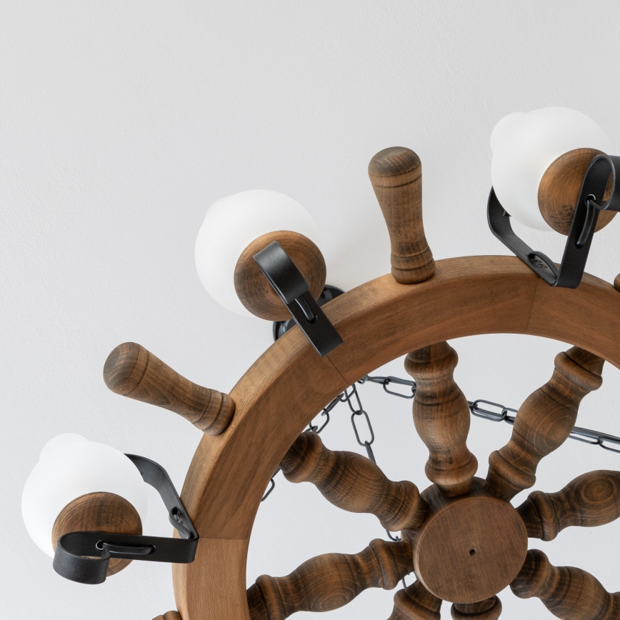 Brilagi - Полилей на верига TIMONA 8xE14/40W/230V Ø 70 см бук