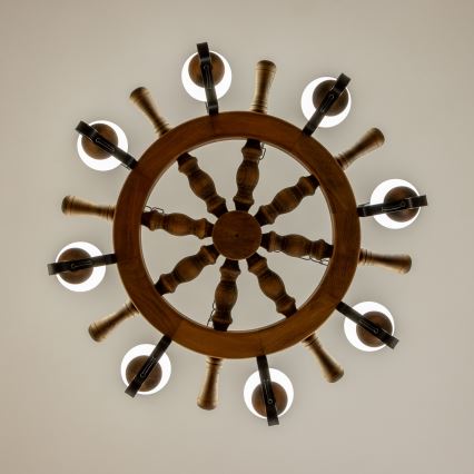 Brilagi - Полилей на верига TIMONA 8xE14/40W/230V Ø 70 см бук