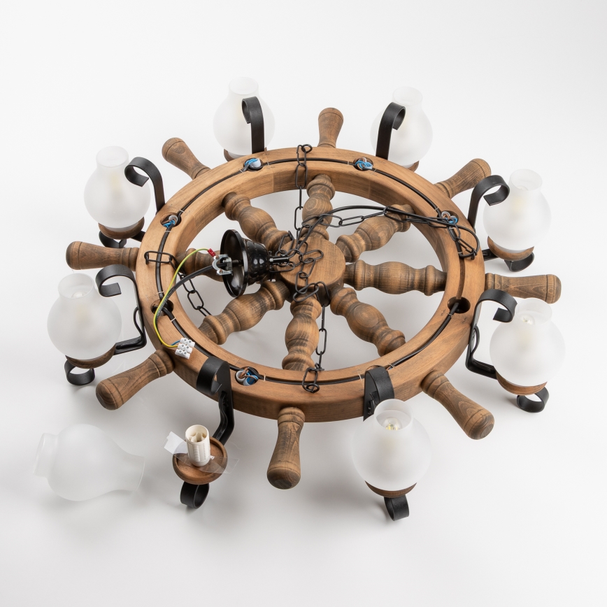 Brilagi - Полилей на верига TIMONA 8xE14/40W/230V Ø 70 см бук