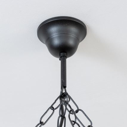 Brilagi - Полилей на верига TIMONA 8xE14/40W/230V Ø 70 см бук/орех