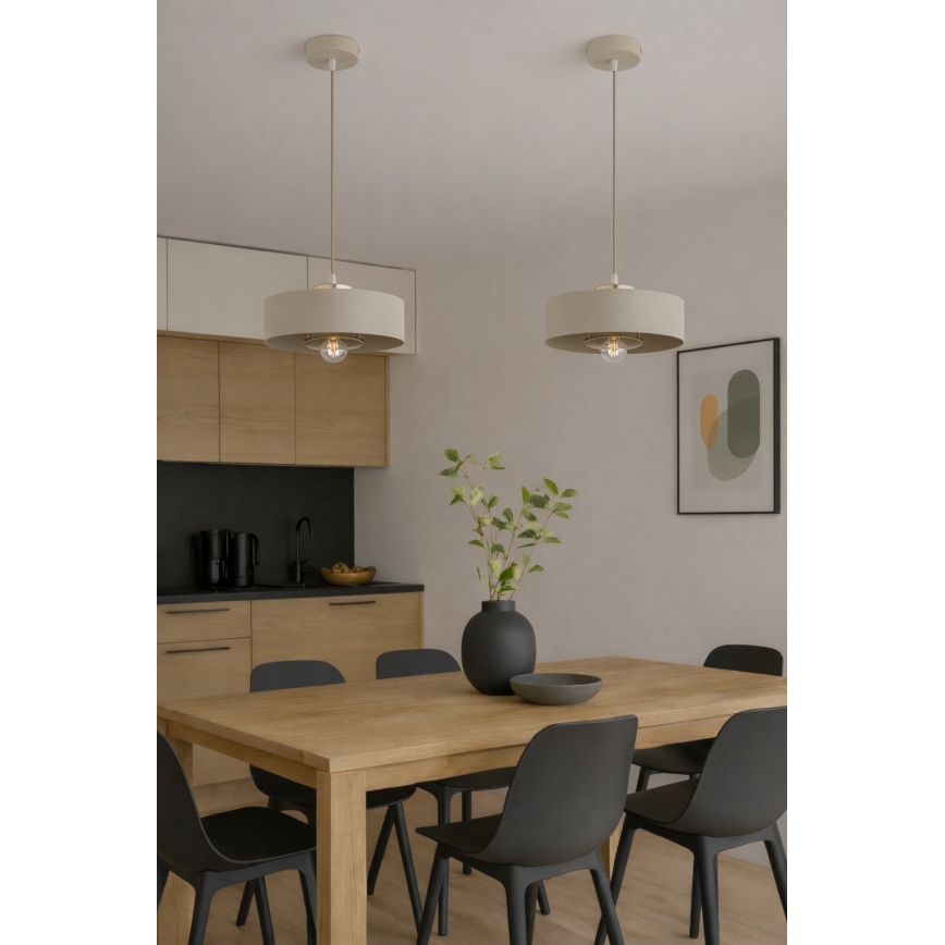 Brilagi - Полилей на кабел 1xE27/60W/230V pr. 30 cm бежово/златно