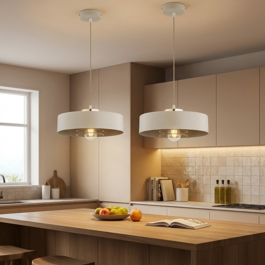 Brilagi - Полилей на кабел 1xE27/60W/230V pr. 30 cm бежово/златно