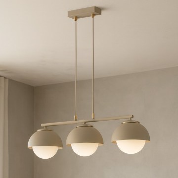 Brilagi - Полилей на кабел 3xE27/60W/230V бежов/златен