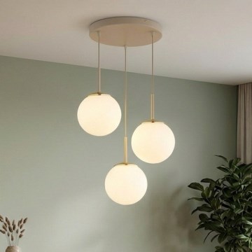 Brilagi - Полилей на кабел 3xE27/60W/230V бежов/златист