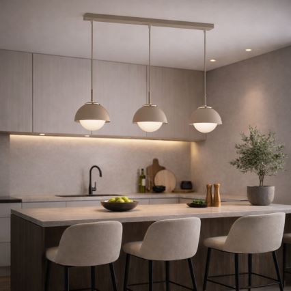 Brilagi - Полилей на кабел 3xE27/60W/230V бежово/златно