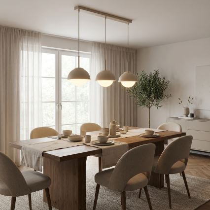 Brilagi - Полилей на кабел 3xE27/60W/230V бежово/златно