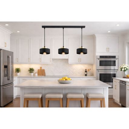 Brilagi - Полилей на кабел 3xE27/60W/230V черен/златист