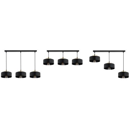 Brilagi - Полилей на кабел 3xE27/60W/230V черен/златист