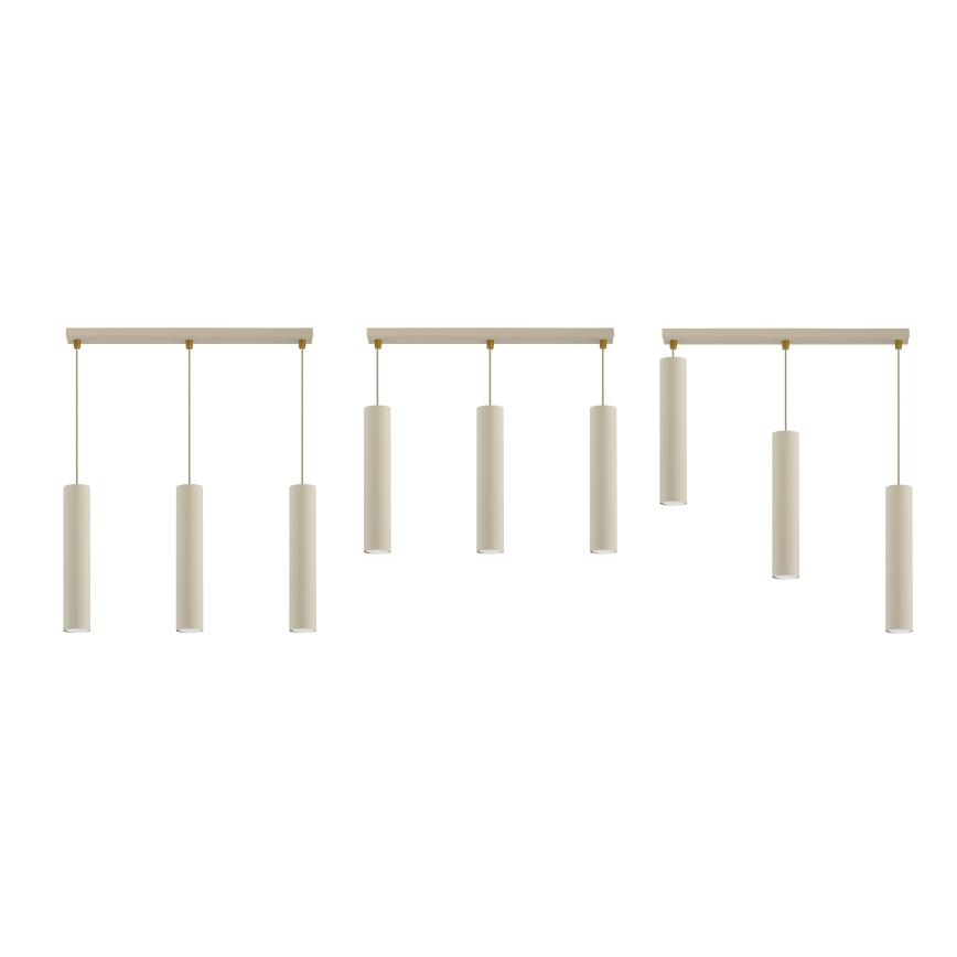 Brilagi - Полилей на кабел 3xGU10/15W/230V бежов/златист