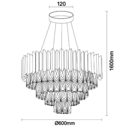 Brilagi - Полилей на кабел CARLOS 9xE14/40W/230V диаметър 60 см