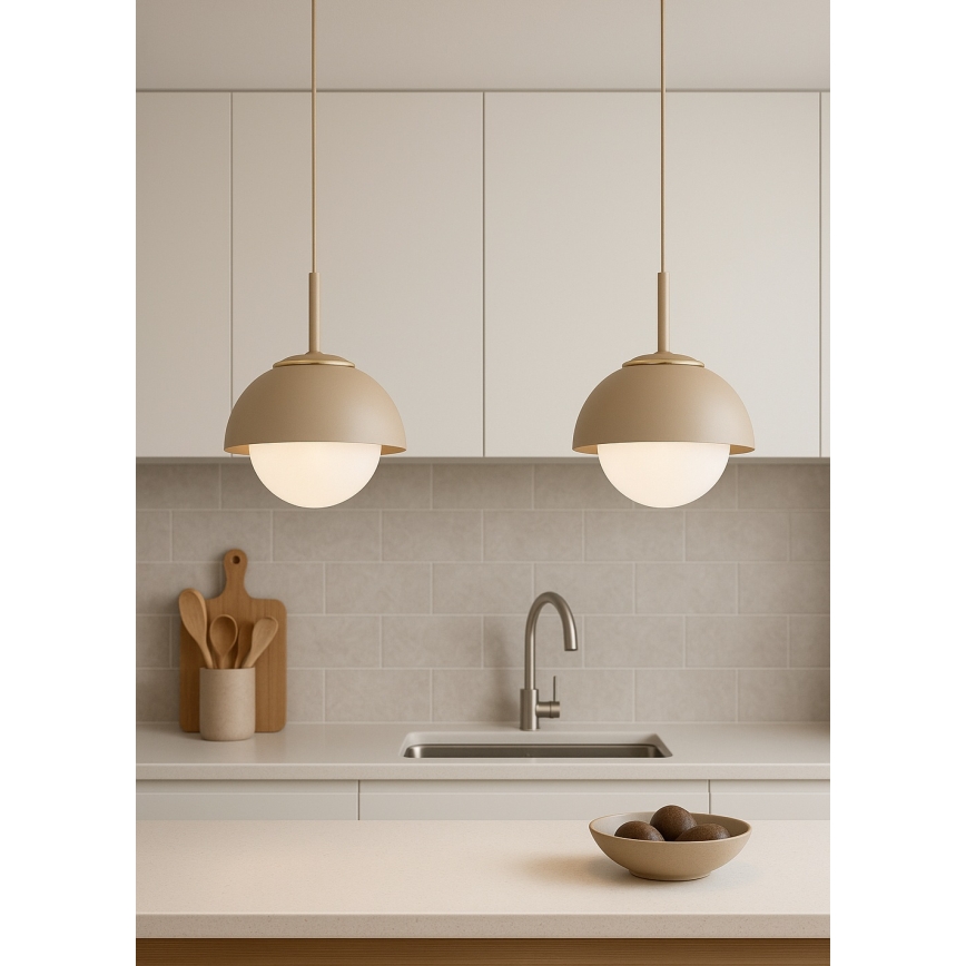 Brilagi - Полилей на кабел COSMO 1xE27/60W/230V Ø 18 cm бежово/златно