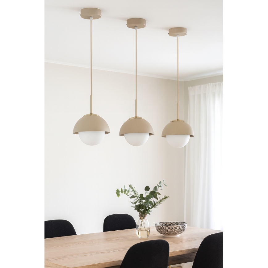 Brilagi - Полилей на кабел COSMO 1xE27/60W/230V Ø 18 cm бежово/златно