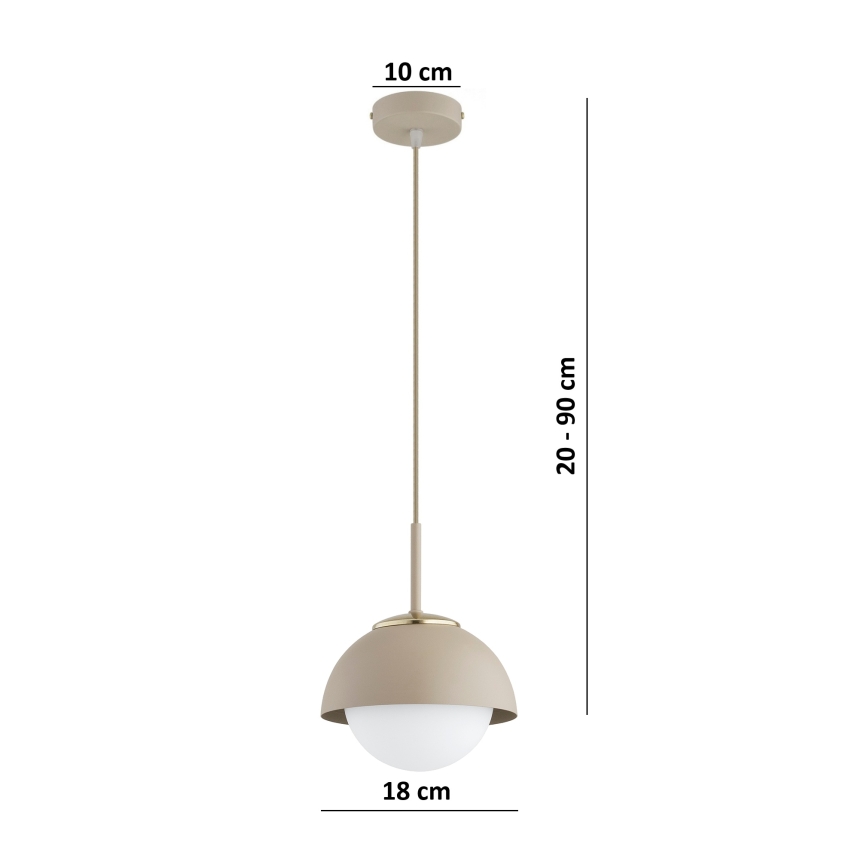Brilagi - Полилей на кабел COSMO 1xE27/60W/230V Ø 18 cm бежово/златно