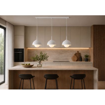 BRILAGI - Полилей на кабел COSMO 3xE27/60W/230V бял/златен