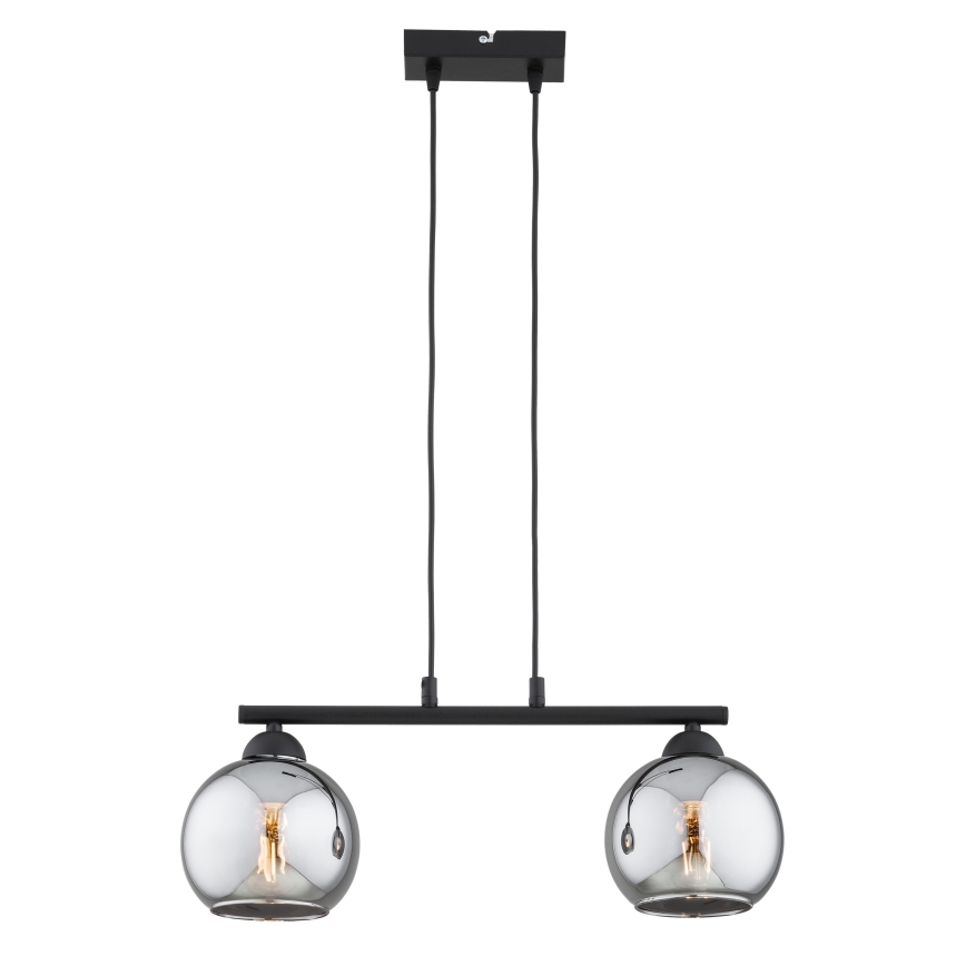 Brilagi - Полилей на кабел DIOR 2xE27/60W/230V черно/димно сиво
