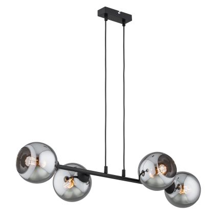 Brilagi - Полилей на кабел DIOR 4xE27/60W/230V черен/димно сив