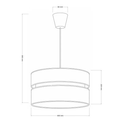 Brilagi - Полилей на кабел DUO-DUO 1xE27/60W/230V Ø 40 см бежово/златисто