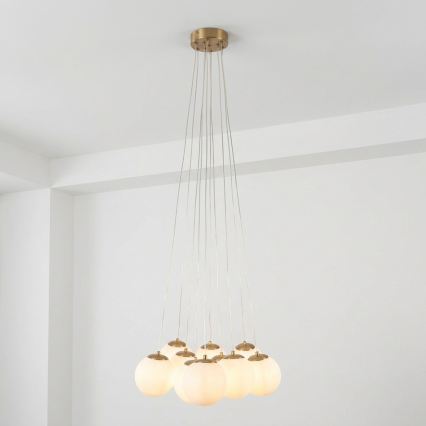 Brilagi - Полилей на кабел GLOBE 10xE14/15W/230V бял