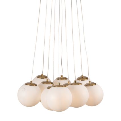 Brilagi - Полилей на кабел GLOBE 10xE14/15W/230V бял