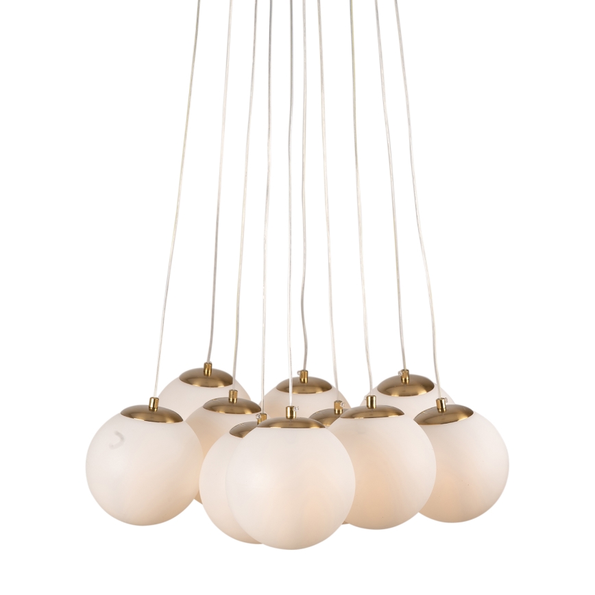 Brilagi - Полилей на кабел GLOBE 10xE14/15W/230V бял