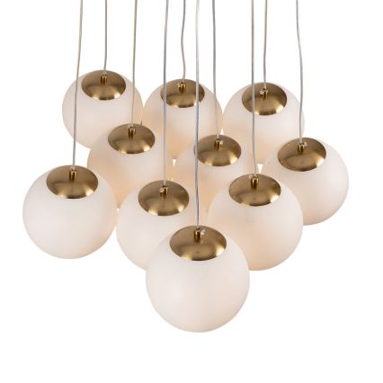 Brilagi - Полилей на кабел GLOBE 10xE14/15W/230V бял