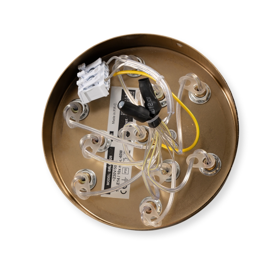 Brilagi - Полилей на кабел GLOBE 10xE14/15W/230V бял
