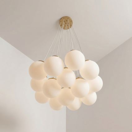 Brilagi - Полилей на кабел GLOBE 15xE14/15W/230V бял