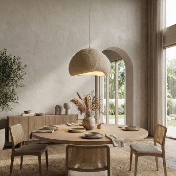 Brilagi - Полилей на кабел LOVAL 1xE27/40W/230V диам. 50 см бежов