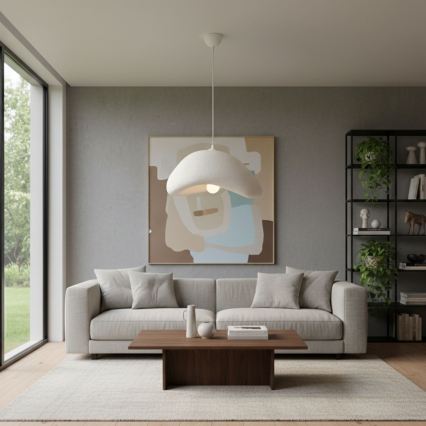 Brilagi - Полилей на кабел LUNA 1xE27/40W/230V Ø 42 cm бял