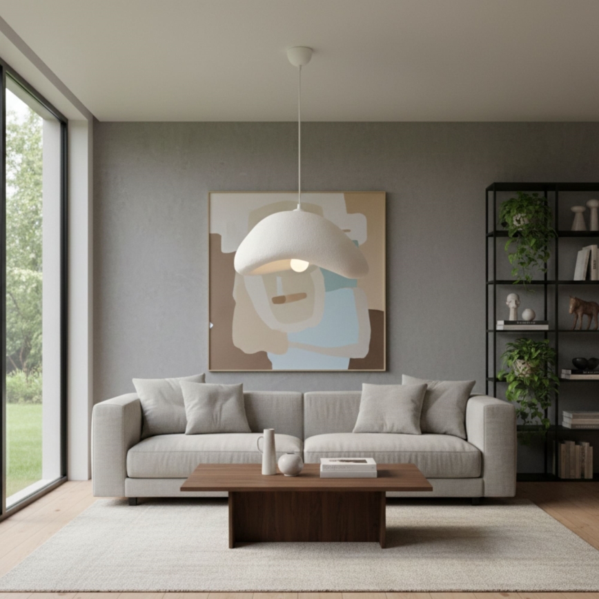 Brilagi - Полилей на кабел LUNA 1xE27/40W/230V Ø 42 cm бял