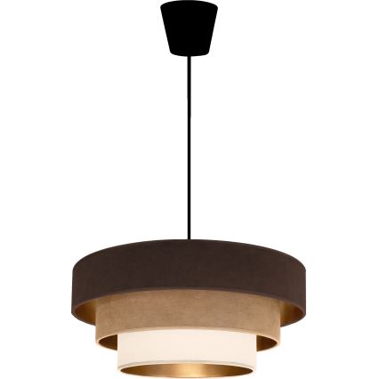 Brilagi - Полилей на кабел LUNETA 1xE27/60W/230V Ø 40 cm кафяв/бежов/кремав