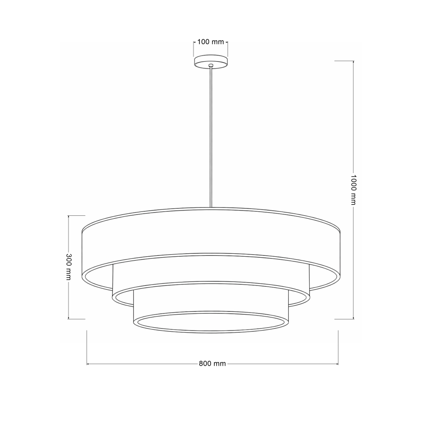 Brilagi - Полилей на кабел LUNETA 3xE27/60W/230V Ø 80 см бежов/златист