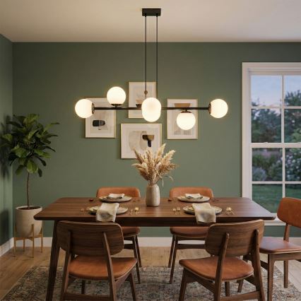 Brilagi - Полилей на кабел MALONY 6xE14/20W/230V черен