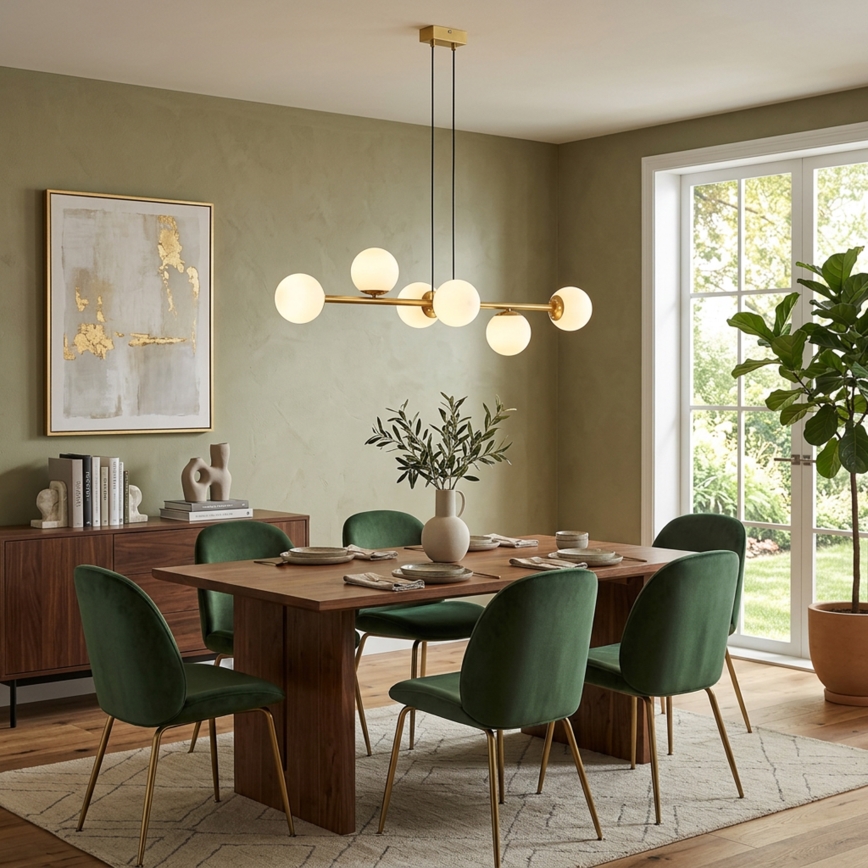 Brilagi - Полилей на кабел MALONY 6xE14/20W/230V златист