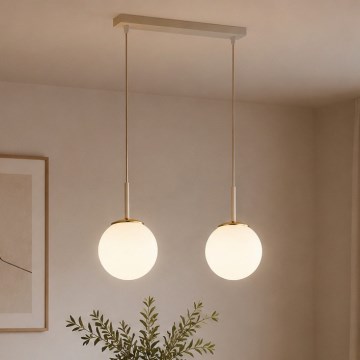 Brilagi - Полилей на кабел MILO 2xE27/60W/230V бежов/златен