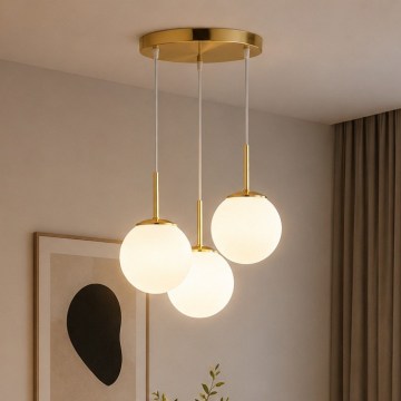 Brilagi - Полилей на кабел MILO 3xE27/60W/230V златен