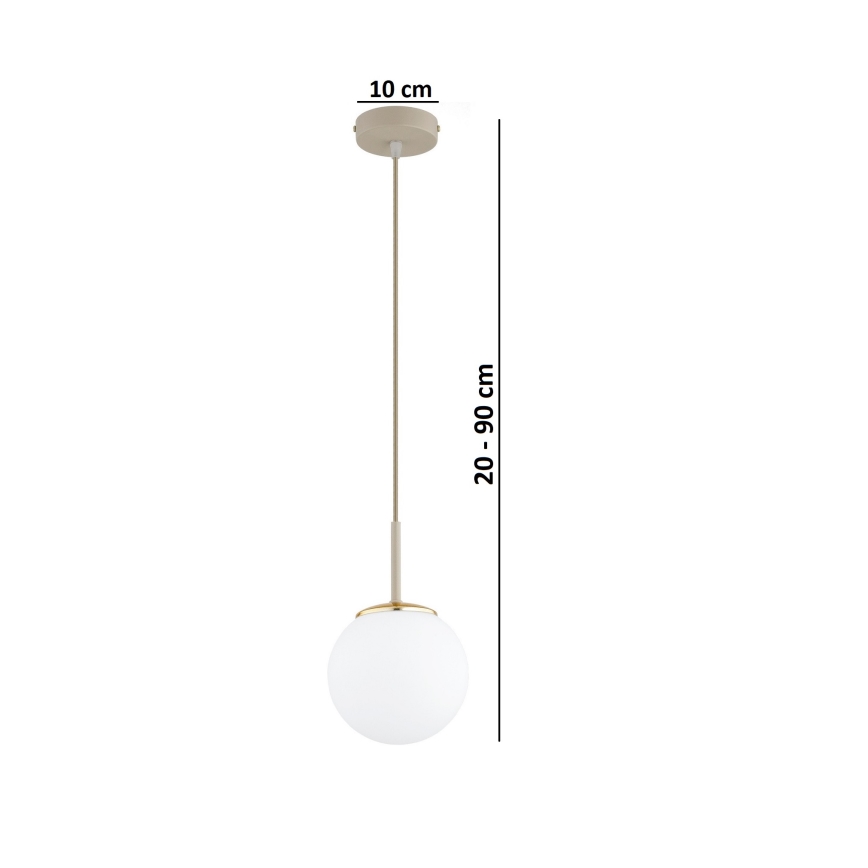 Brilagi - Полилей на кабел MILO ECRU 1xE27/60W/230V бежов/златен